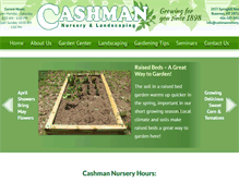 Tablet Screenshot of cashmannursery.com